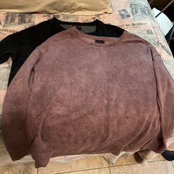 S Black & Purple Sweatshirt Set