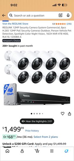 Brand new ReoLink security system