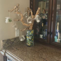 Candle Holder With Glass Vase