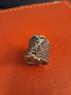 Silver collared, with ametists