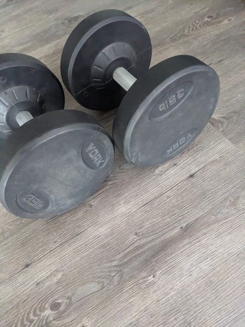 35 lb pro style dumbbells 