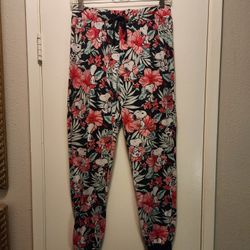 Peanuts Snoopy Munki Munki Womens Small Lounge Pants Sleep Wear Tropical Pattern