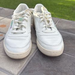 Reebok White Classic Leather Low Sneakers  Size Usa10 
