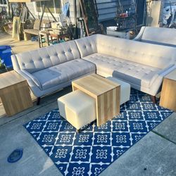 Mcm Style Light Grey 8'x8' Sectional