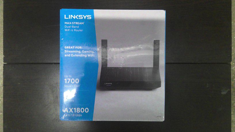 Linksys AX1800 Dual Band Max Stream Wifi 6 Router