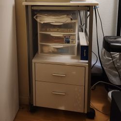 rolling storage cart with drawer