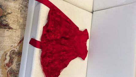 Red rose dress for kids