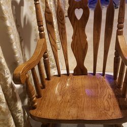 Oak Rocking Chair - Solid Construction 