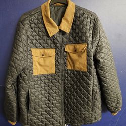 Quilted Button-Up Jacket Size XXL