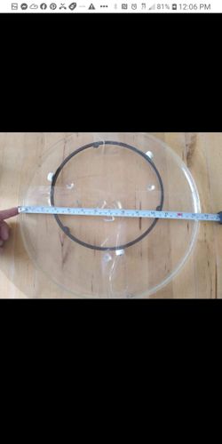 GE microwave turntable tray with ring