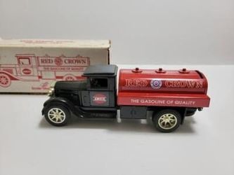 Red Crown Gasoline Diecast Truck Bank NIB