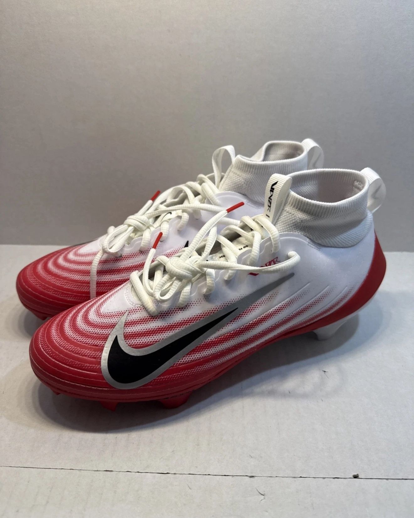 Nike Air Zoom Vapor Pro 1 Men's Size 8.5 Football Cleats Crimson White Team
