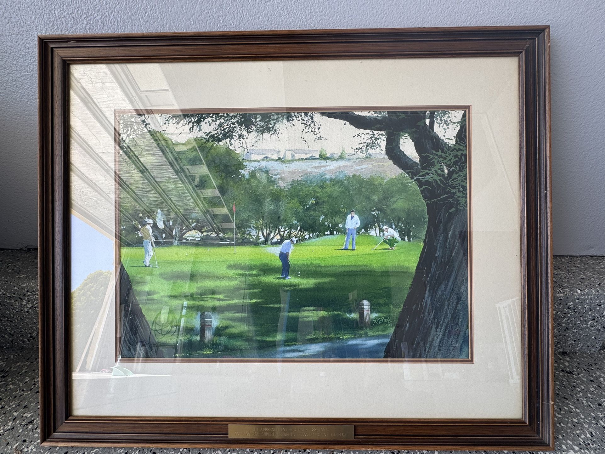 Watercolor painting – Golf course