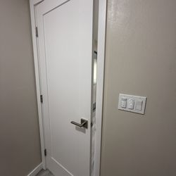 Framed Finished White Solid core wood door