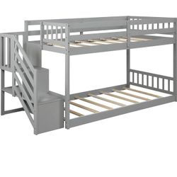 Brand New Grey Bunk Bed Twin And Full Size