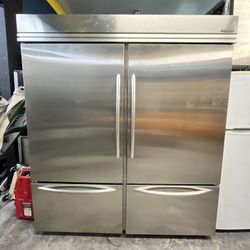 Kitchen Aid Built In Bottom Freezer 72” Refrigerator Set 