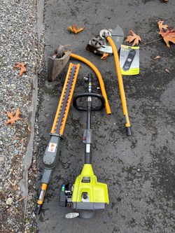 RYOBI ry251ph 2 stroke weed whacker and edger set with extra new heavy duty Edgar blade