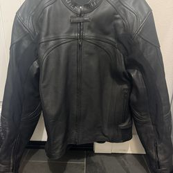 Bilt Racing Leather Motorcycle Jacket