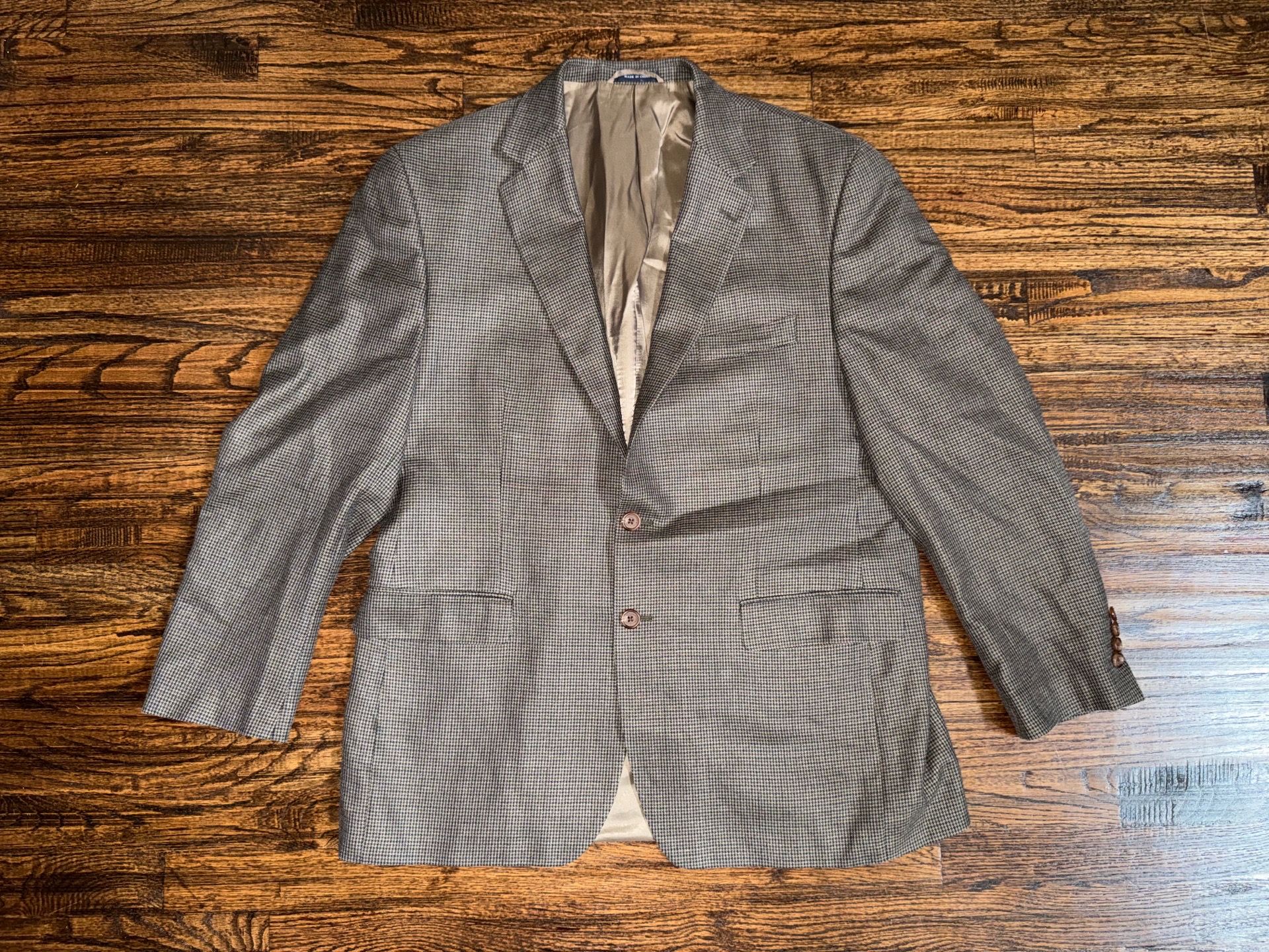 Ralph By Ralph Lauren Tan Herringbone Blazer Suit Jacket Sport Coat Size 44R
