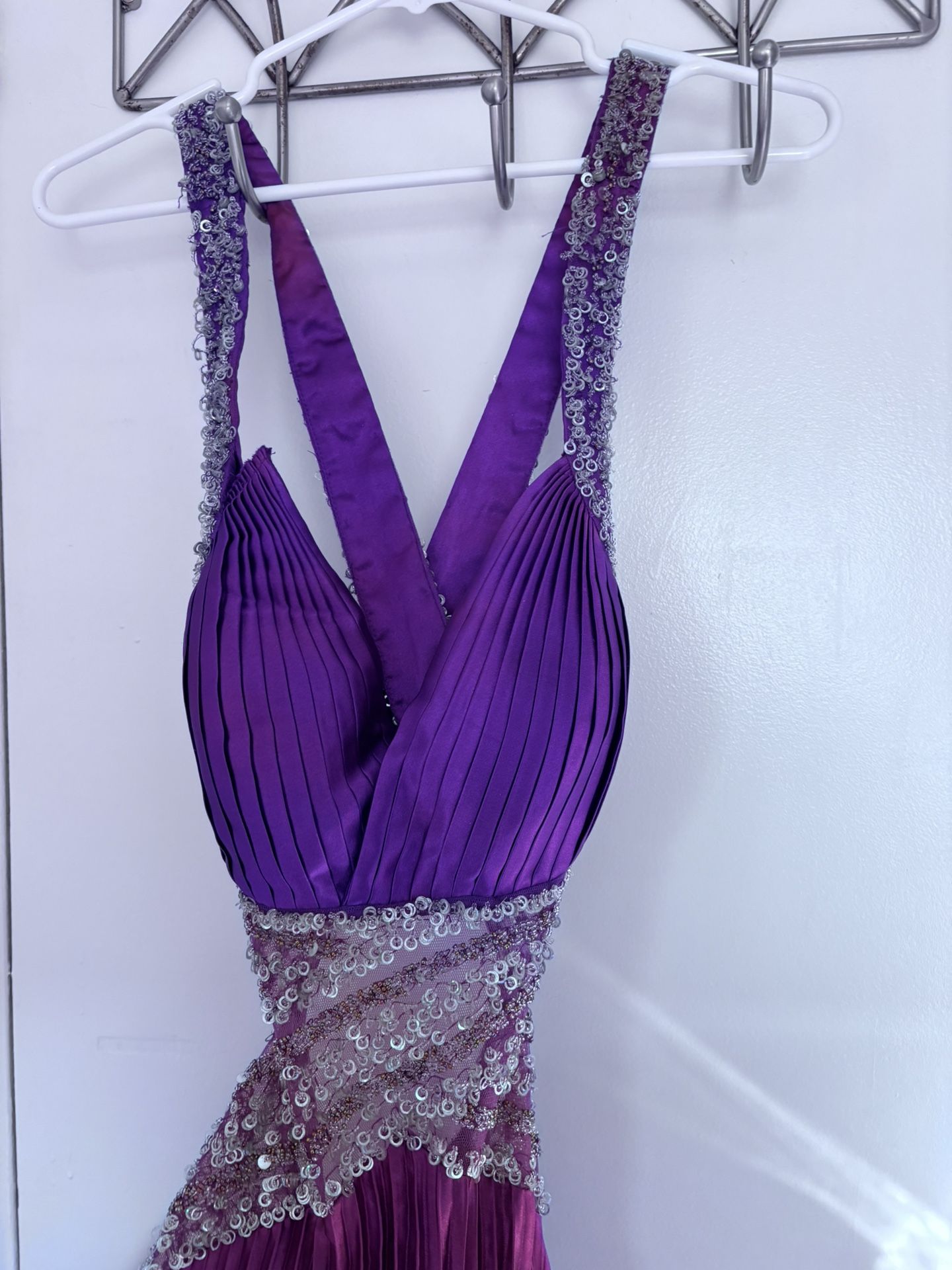 Stunning Purple Sequin Formal Dress, Size small