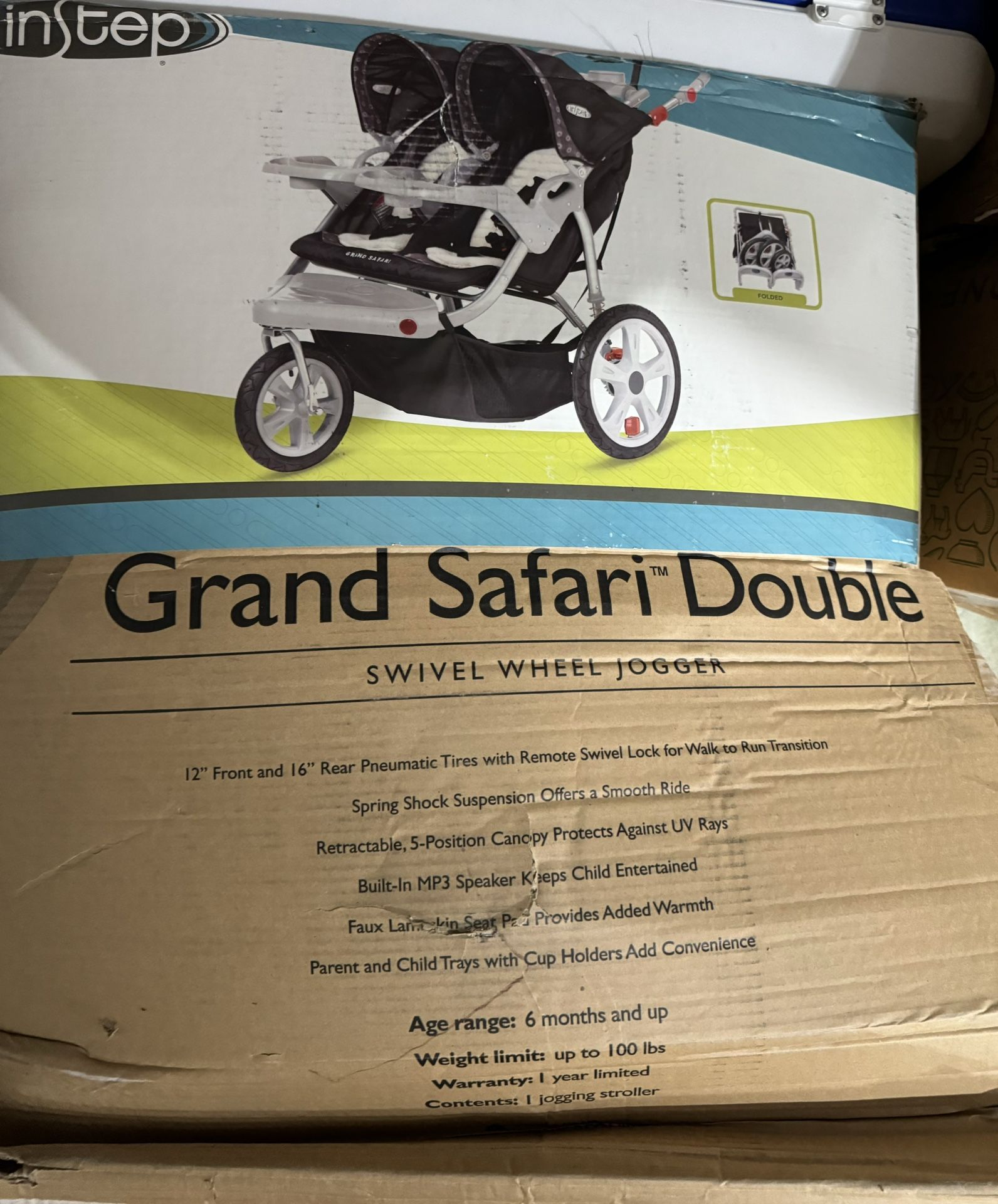New - grand safari double jogger