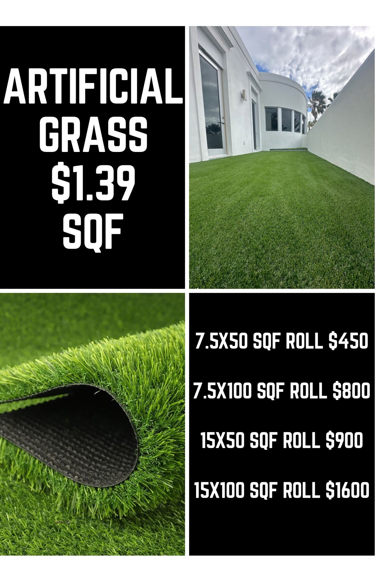 Synthetic Turf Green Artificial Grass