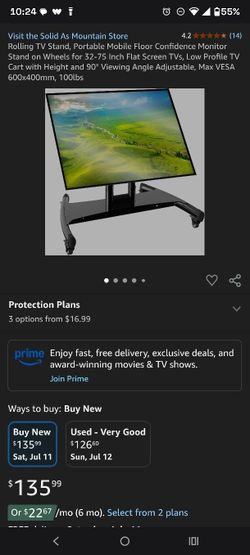 rolling tv stand