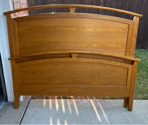 Solid Oak Queen Head And Footboard