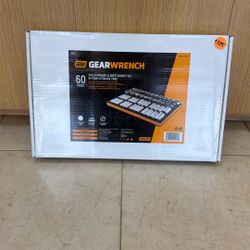 GEAR WRENCH 1/2” 60 PIECE SAE STANDARD & DEEP SOCKET SET 