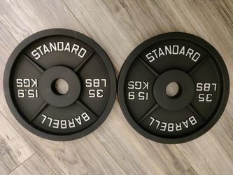 Brand New 35lbs Olympic Iron Weight Plates FIRM PRICE