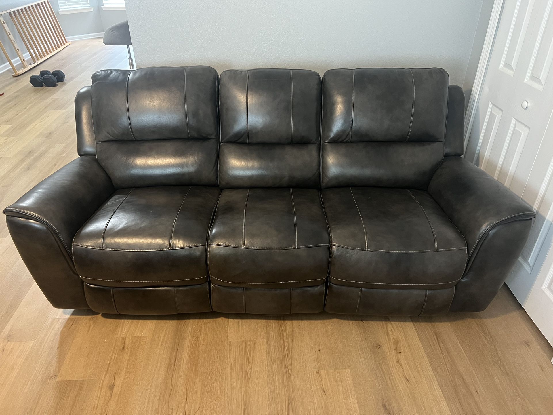 Leather Recliner Sofa