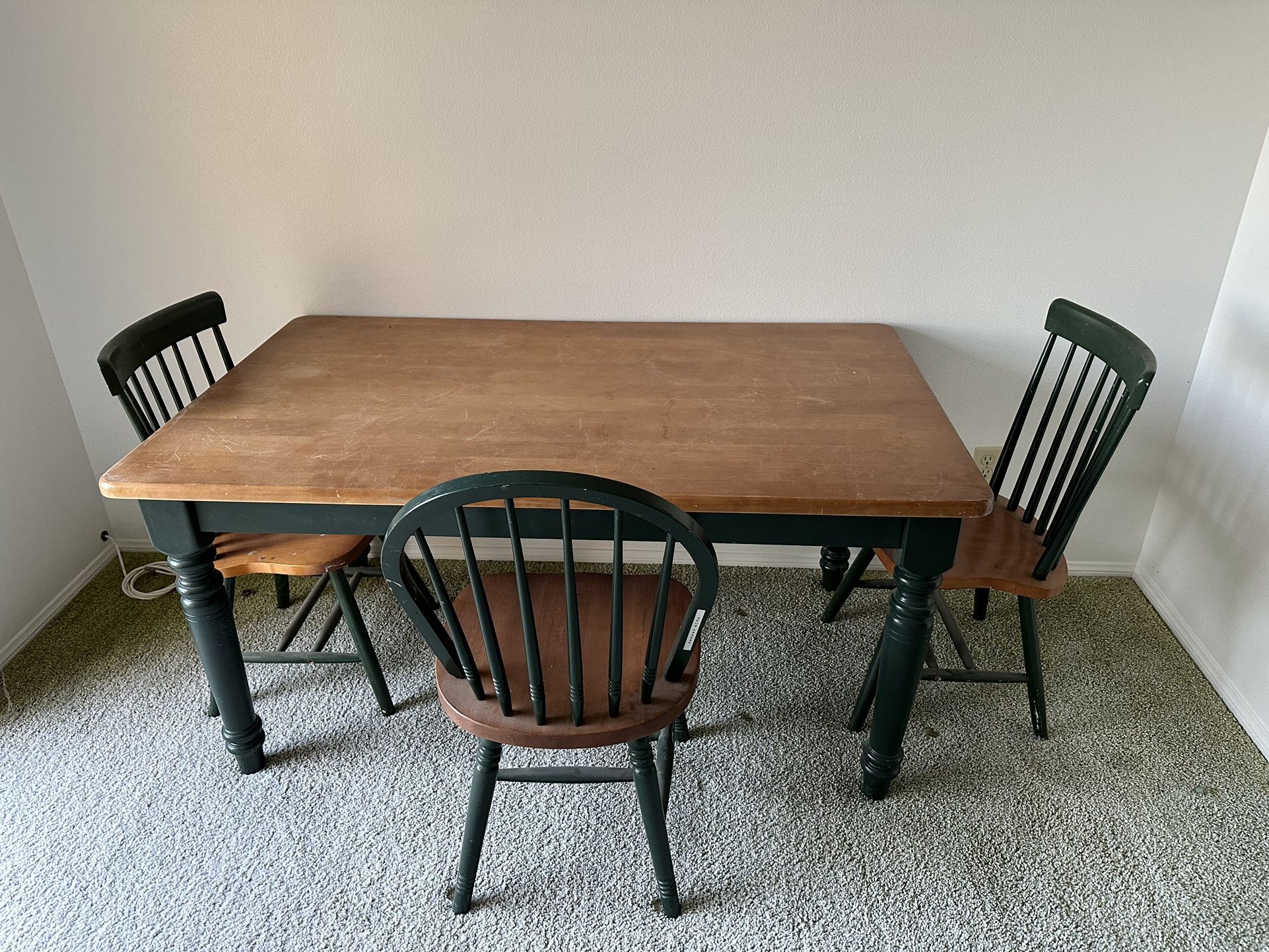  Table with 3 Chairs W36  L60