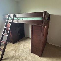 Two Twin Loft Bed w/ Built-In Desk & Dresser - $300 Each