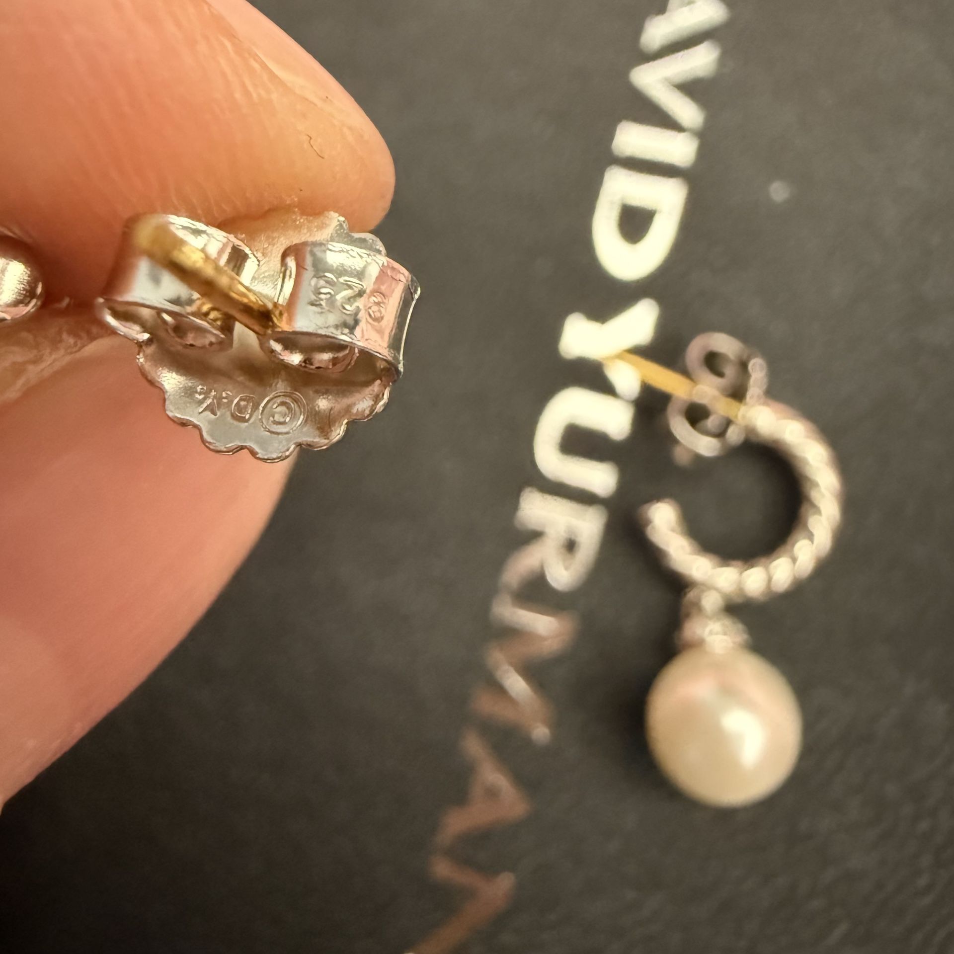 David Yurman Solari Drop Earrings Sterling silver with Pearl and Pavé