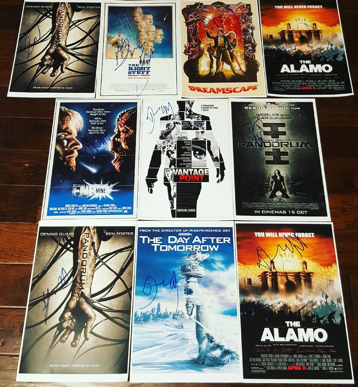 DENNIS QUAID SIGNED 12X18 MOVIE POSTERS