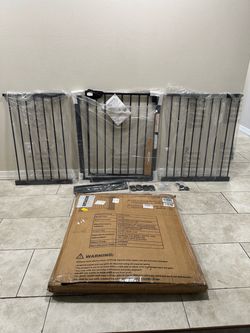 Extra Wide Safety Gate / Pet Gate - Fits Openings 67.32” - 76.77”