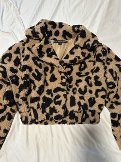 HYFVE Leopard Teddy Jacket – Size S