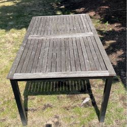 Free - teak outdoor dining table with insert