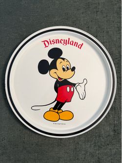 Vintage Disneyland Mickey Mouse Metal Serving Tray/Plate– Walt Disney Productions