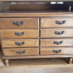 Vintage Wood Jewelry Box 