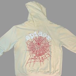 Tan/Red Sp5der Hoodie Size m
