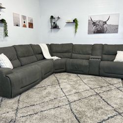 Argento Gray Recliner Sectional - FREE DELIVERY