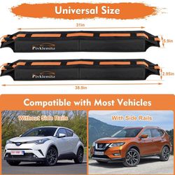 Soft Roof Rack Pads, Universal Car Rooftop Luggage Carrier Capacity Load 176lb, for Kayak, Surfboard, SUP, Canoe, with Tie Down Strap, PP Rope, Quick 