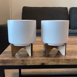 White, Ceramic Plant Pots