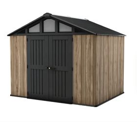 Keter
Signature Stronghold 10 ft. W x 8 ft. D Resin Shed with Flooring Oak