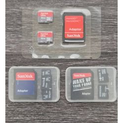 SanDisk & Samsung Micro SD SDHC Memory Card & Adapters Set