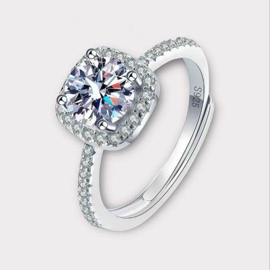 Need Gone Today - Moissanite Square Halo Ring