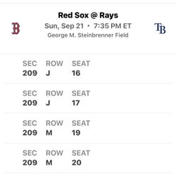 Tampa Bay Ray Tickets 