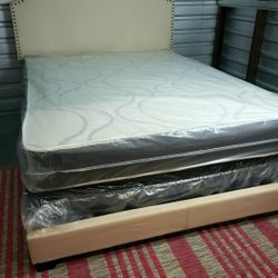 NEW QUEEN-SIZE MATTRESS AND BOX SPRING