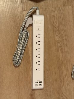 Power Outlet, 6 Socket, 2 USB, 2 USB C